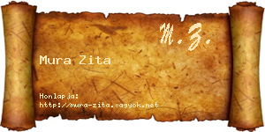 Mura Zita névjegykártya